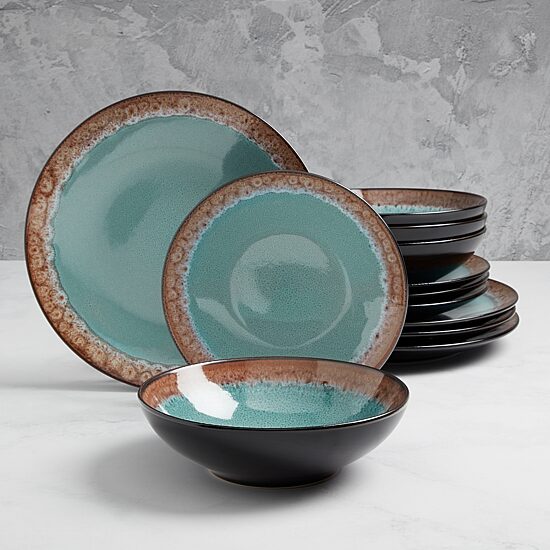 Fieldcrest Montecito 12-pc. Stoneware Dinnerware Set, Color
