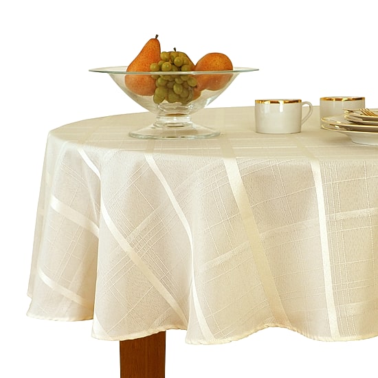 Threadmade Elegance Plaid Jacquard Tablecloth