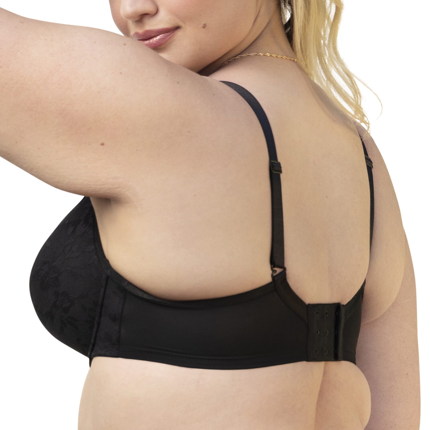 Curvy Couture No Show Lace T-shirt Plunge Bra- 1376