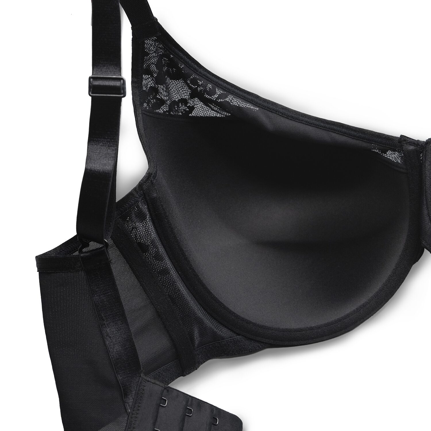 Curvy Couture No Show Lace T-shirt Plunge Bra- 1376