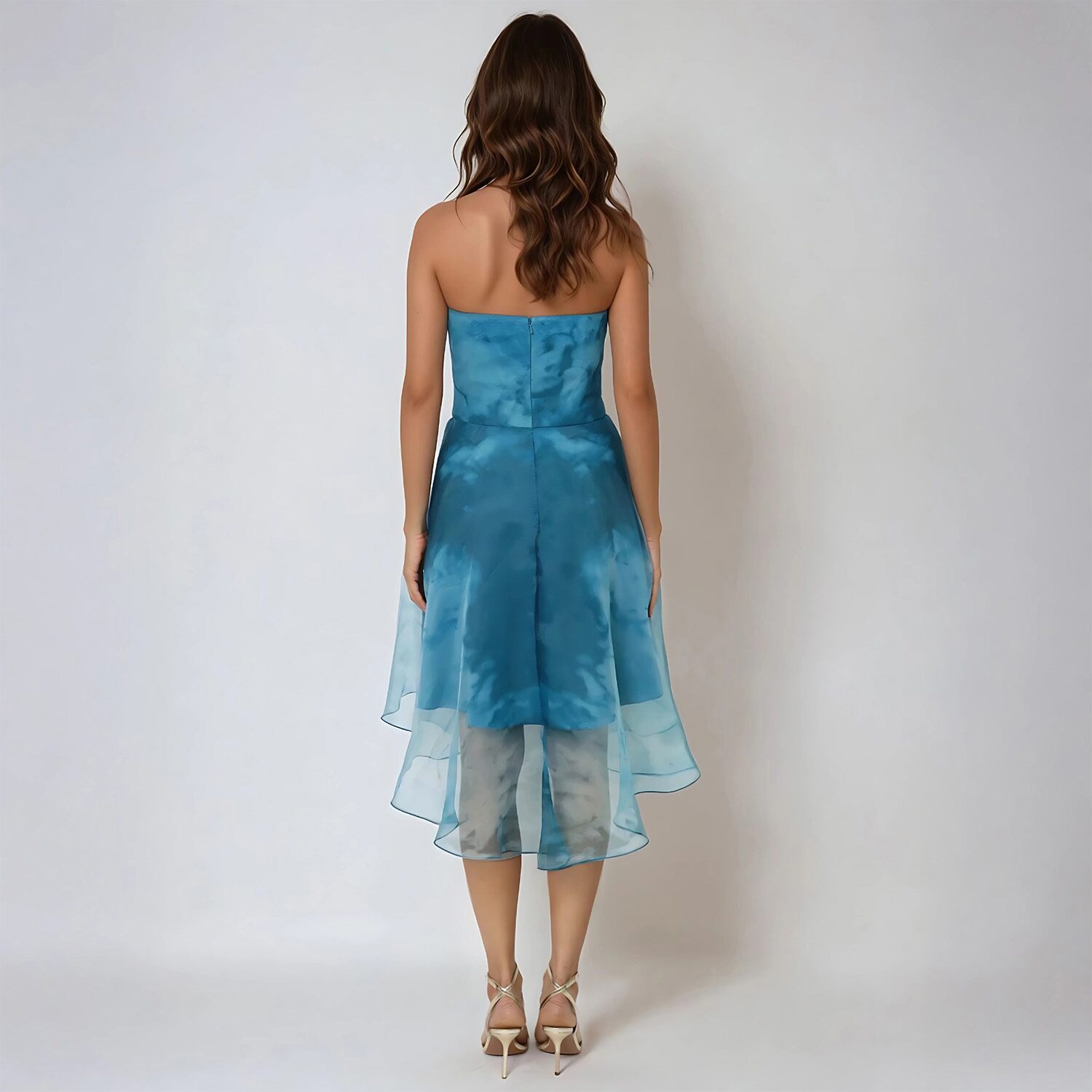 Rene by Rene Ruiz Collection Womens Sleeveless High-Low Evening Gown