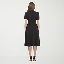 ivy & blue short sleeve fit + flare dress J. Taylor Roller Glitter A-Line Dress, 6 / Navy