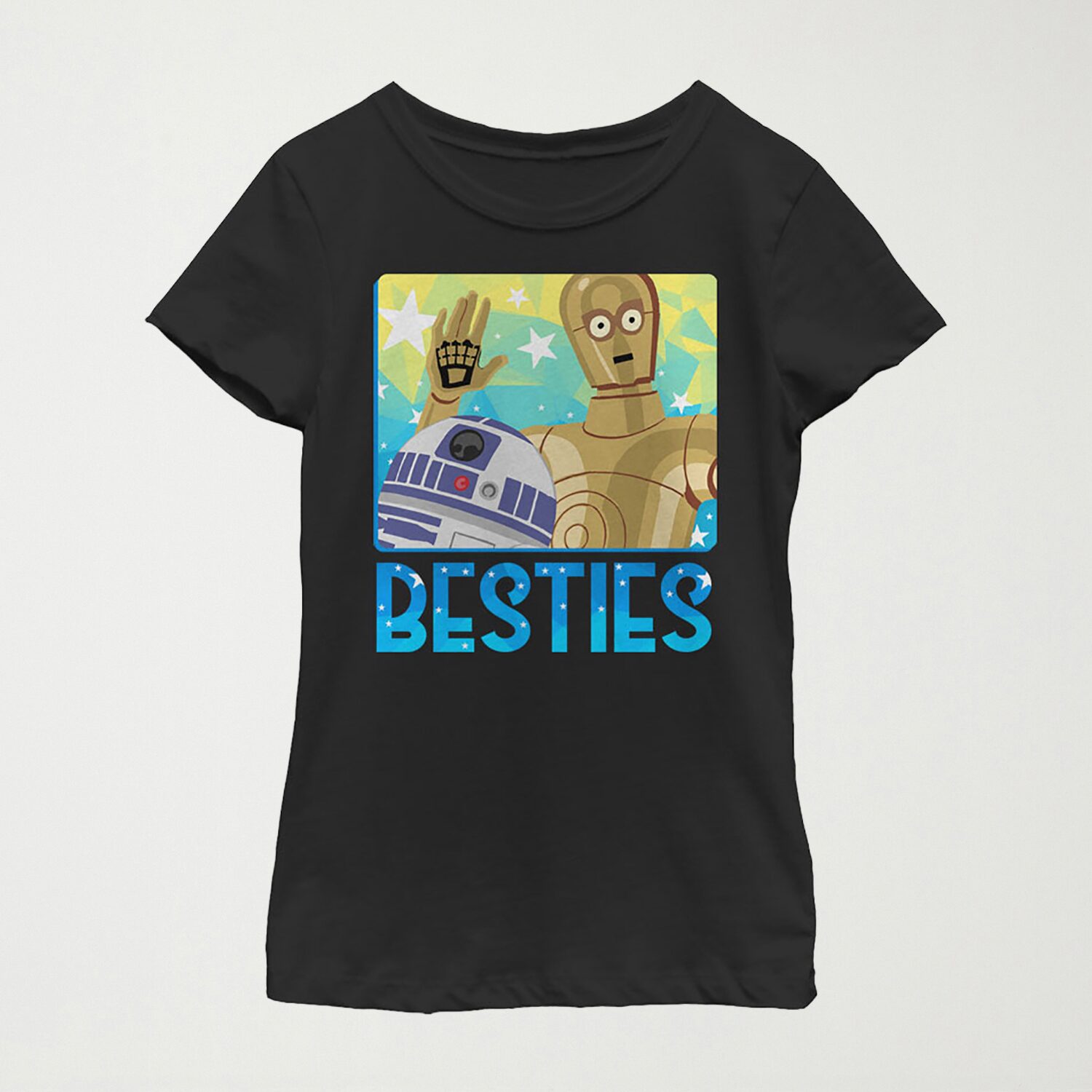 Girls Crew Neck Short Sleeve Regular Fit Star Wars Graphic T-Shirt
