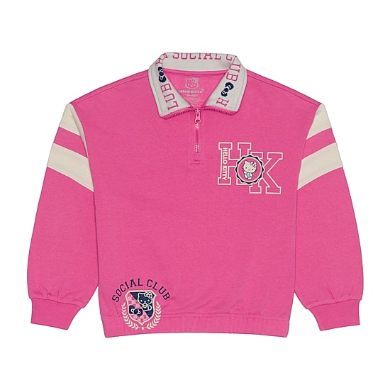 Little & Big Kid Girls Long Sleeve Hello Kitty Casual Quarter-Zip