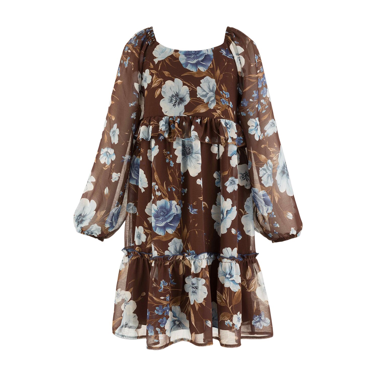 Speechless Big Kid Girls Long Sleeve Puffed A-Line Dress