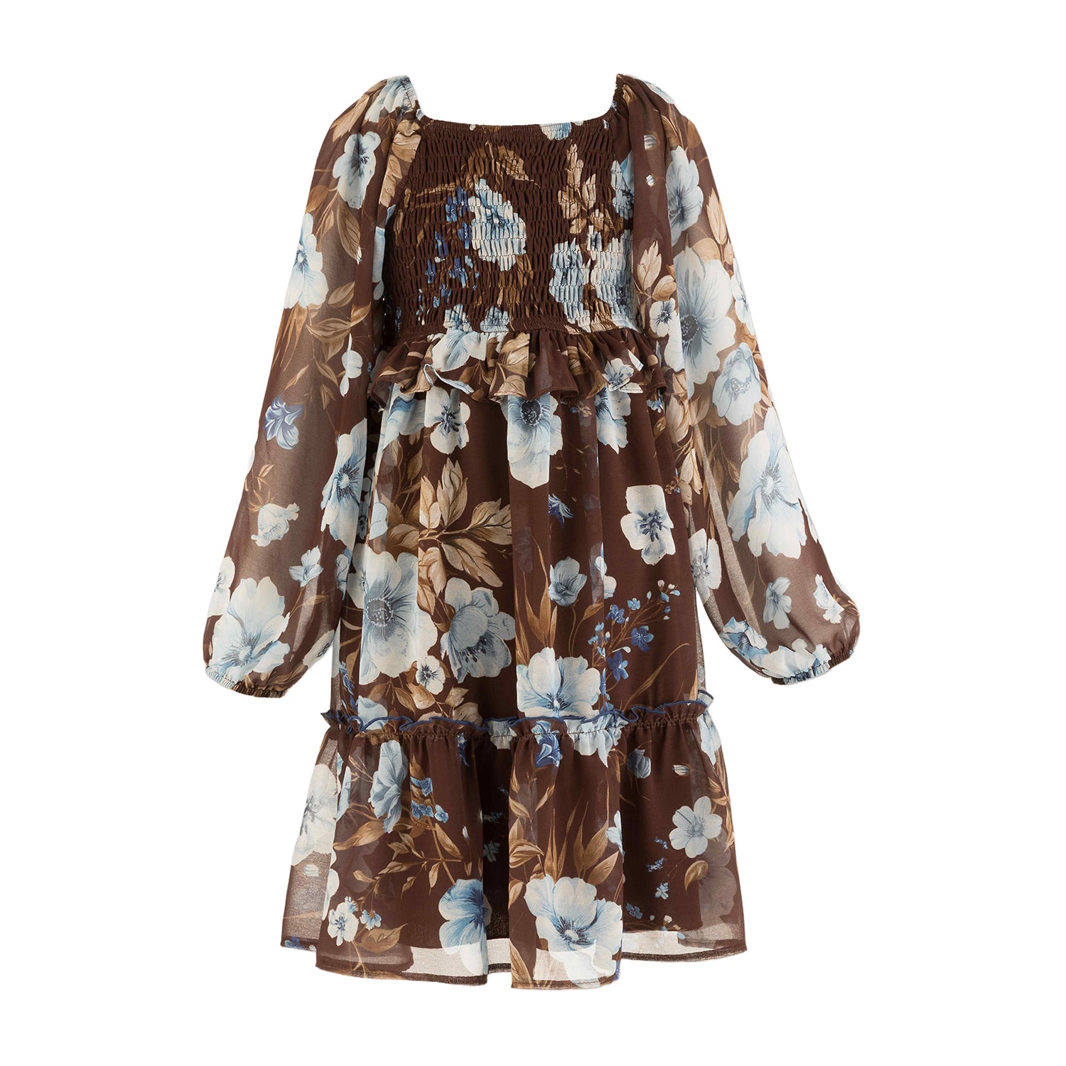 Speechless Big Kid Girls Long Sleeve Puffed A-Line Dress