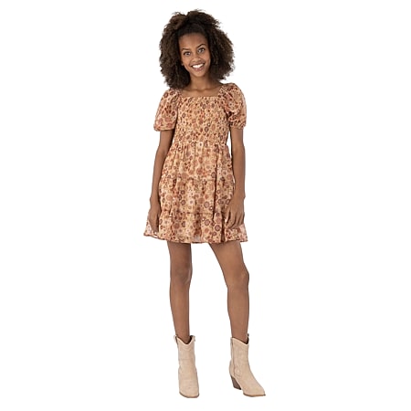 big girls brown dress Speechless 7-16 Floral Smocked Top with Belt, Blue, 10 The maxi length provides 2024 sage green bridesmaid dress Fashionable Sequined Tassel Spaghetti Step 1. Choose color *:Purple brown