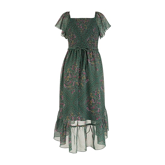 Speechless Big Kid Girls Short Sleeve Flutter Maxi Dress