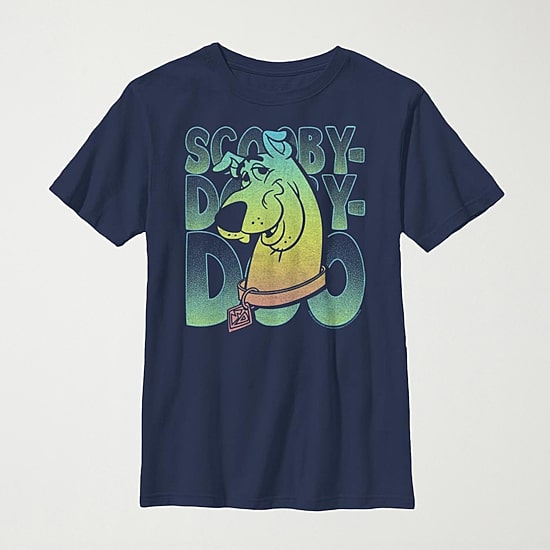 Little & Big Kid Boys Crew Neck Short Sleeve Slim Fit Scooby Doo Graphic T-Shirt
