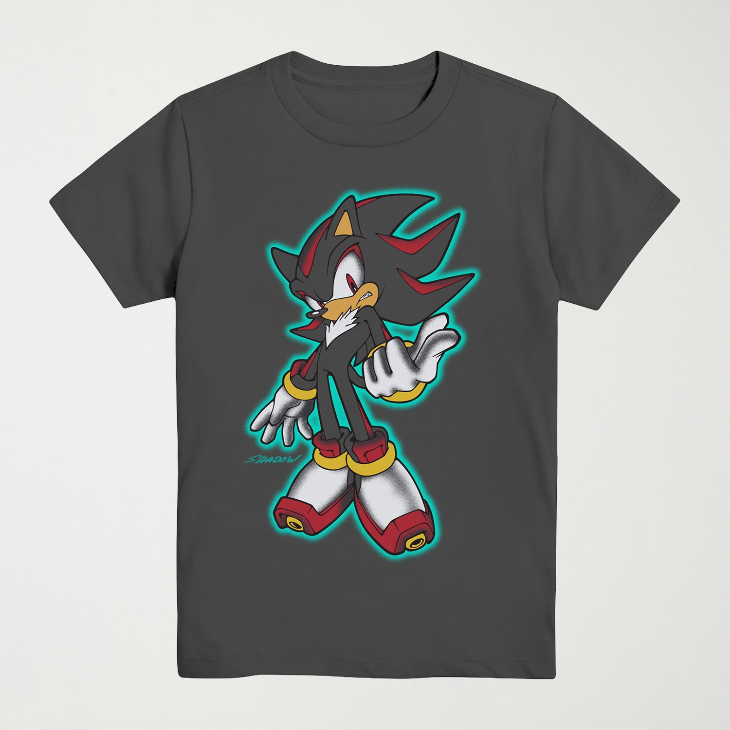 Shadow Little & Big Kid Boys Crew Neck Short Sleeve Regular Fit Sonic the Hedgehog Graphic T-Shirt