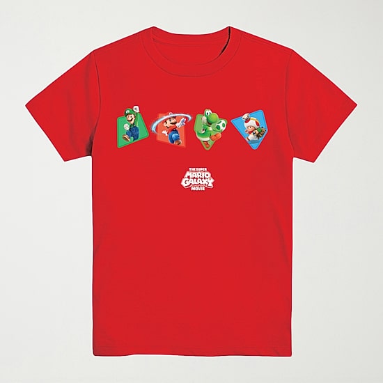 Little & Big Kid Boys Crew Neck Short Sleeve Regular Fit Super Mario Graphic T-Shirt