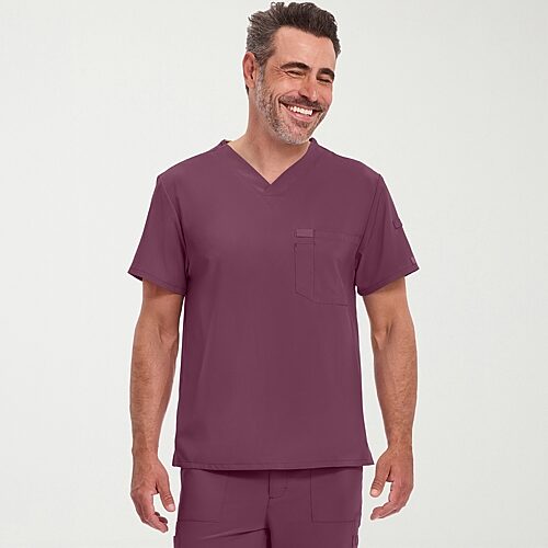 Dickies Dk Eds Essentials Mens V Neck Short Sleeve Scrub Top, X-small, Purple