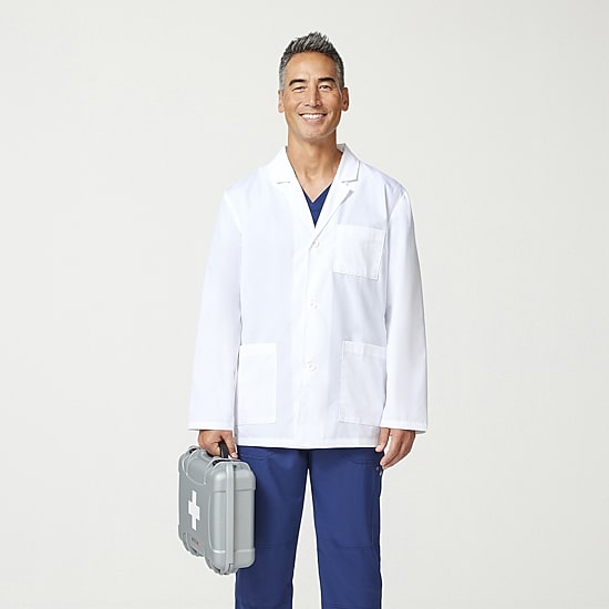 Dickies Dk Eds Prof Whites Mens Long Sleeve Lab Coat