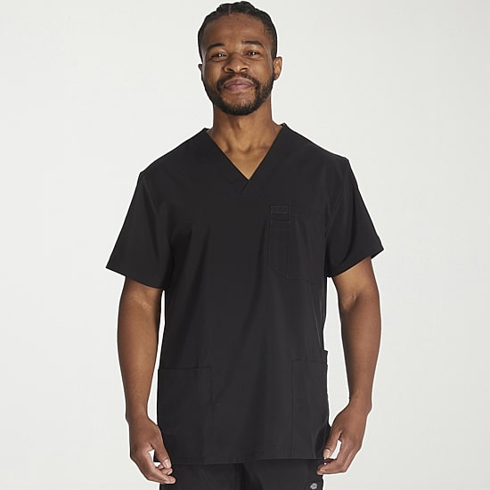 Dickies Dk Eds Essentials Mens V Neck Short Sleeve Scrub Top