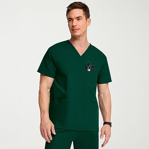 Dickies Dk Eds Signature Mens V Neck Short Sleeve Scrub Top, X-large, Green