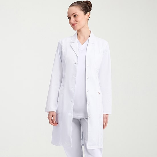 Dickies Dk Eds Prof Whites Womens Long Sleeve Lab Coat