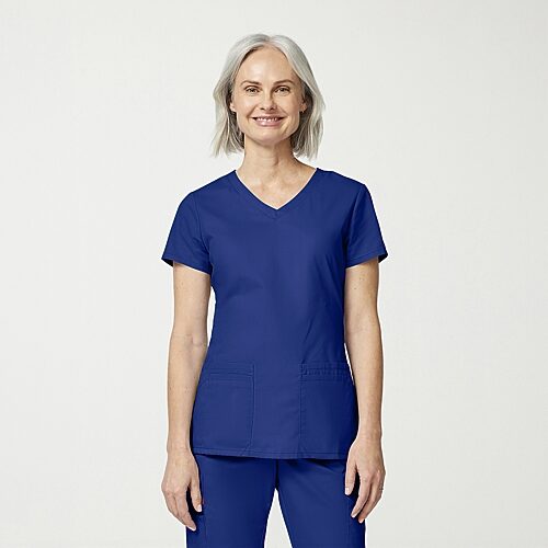 Dickies Dk Eds Signature Womens V Neck Short Sleeve Scrub Top, X-small, Blue