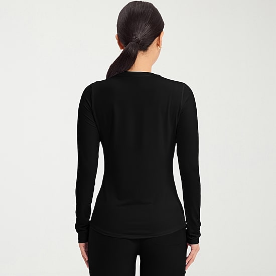 Cherokee Ck Basics Womens Scoop Neck Long Sleeve Scrub Top