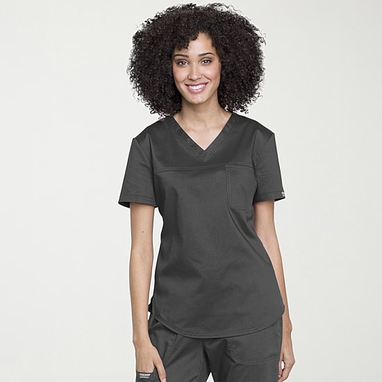 Cherokee Ck Ww Revolution Womens V Neck Short Sleeve Scrub Top