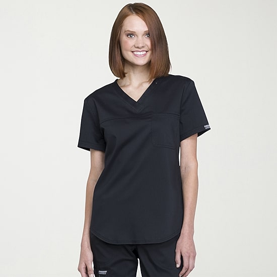 Cherokee Ck Ww Revolution Womens V Neck Short Sleeve Scrub Top