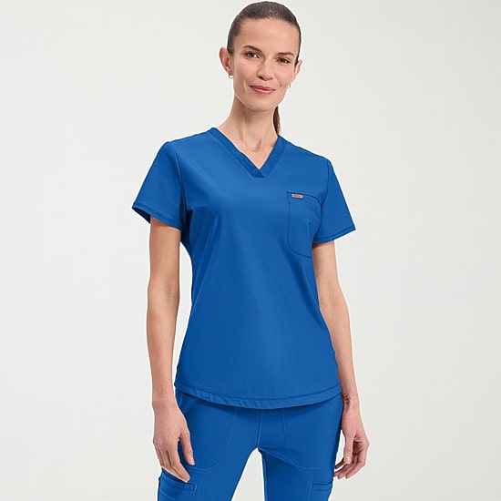 Cherokee Ck Form Womens V Neck Short Sleeve Scrub Top