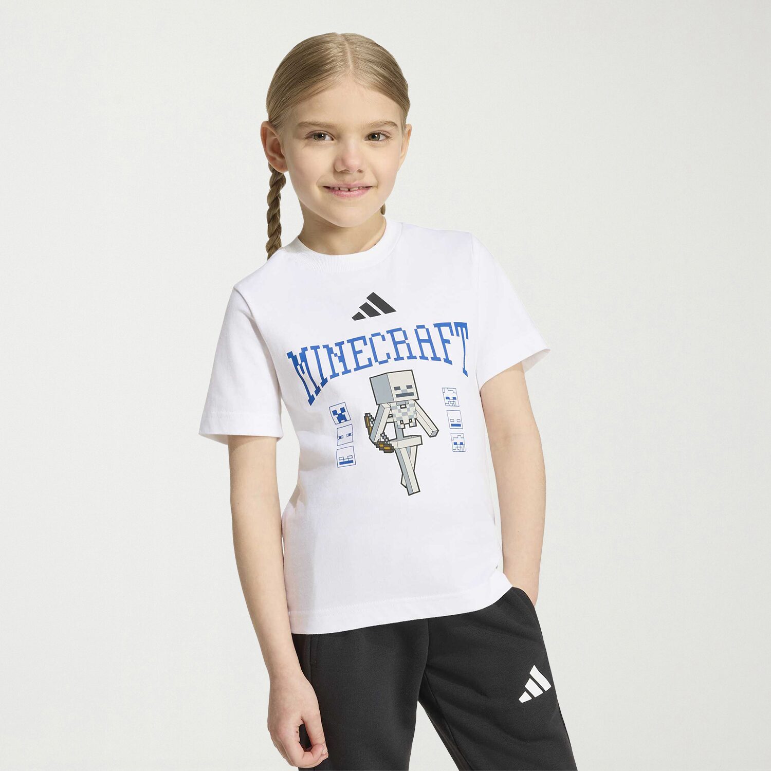 adidas Unisex Crew Neck Short Sleeve Regular Fit Minecraft Graphic T-Shirt