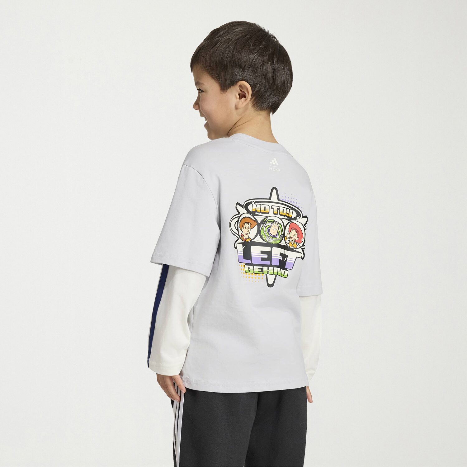 adidas x Disney Unisex Crew Neck Long Sleeve Regular Fit Toy Story Graphic T-Shirt