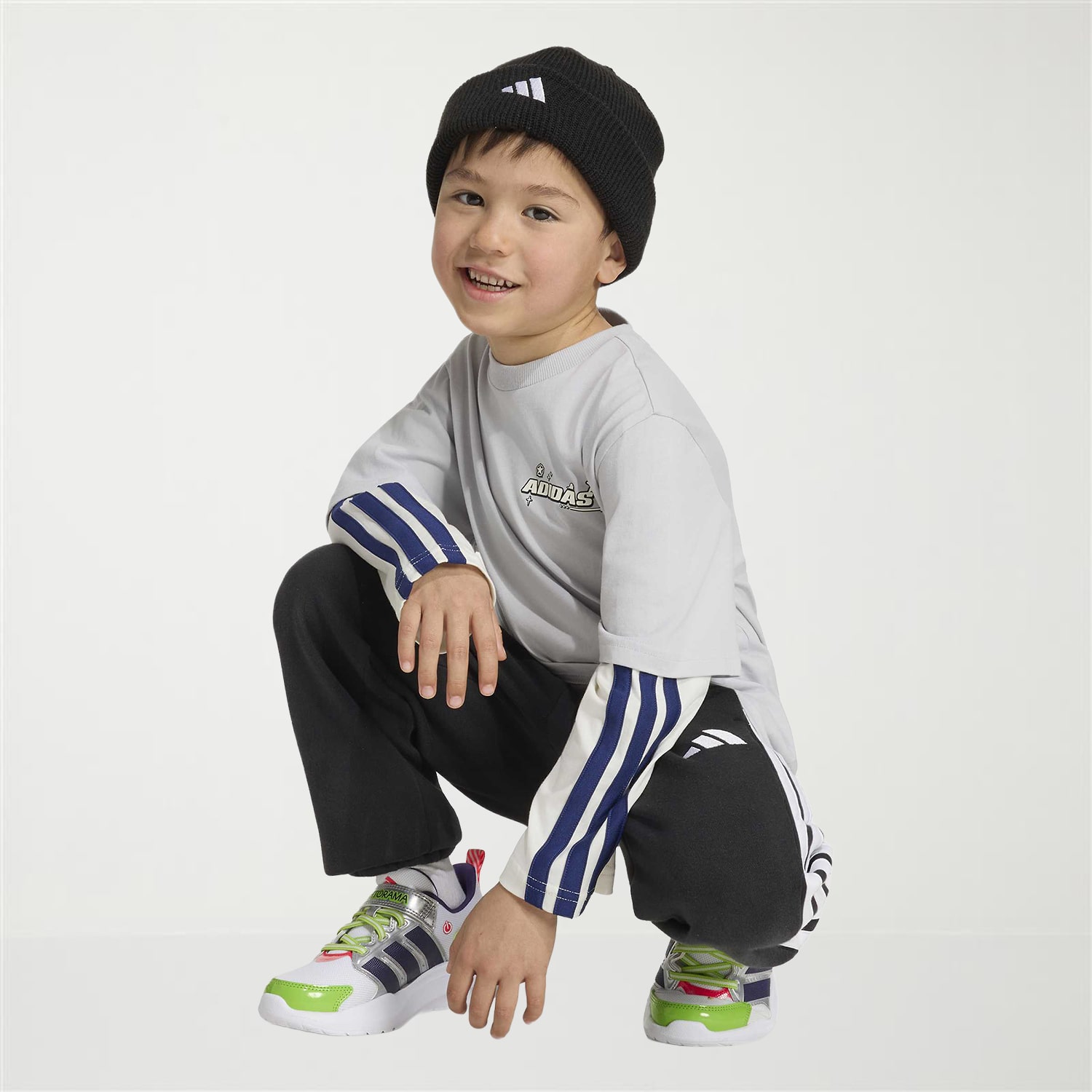 adidas x Disney Unisex Crew Neck Long Sleeve Regular Fit Toy Story Graphic T-Shirt