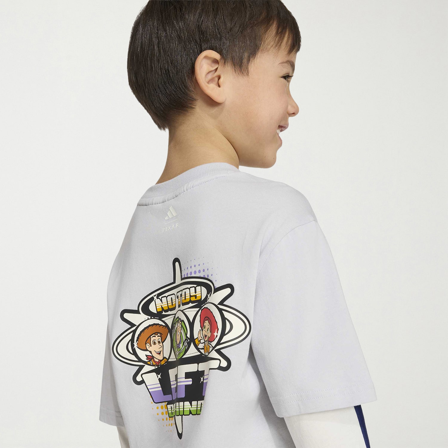 adidas x Disney Unisex Crew Neck Long Sleeve Regular Fit Toy Story Graphic T-Shirt