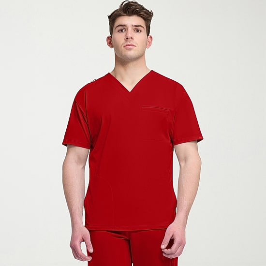 Cherokee Ck Achieve Mens Big and Tall V Neck Short Sleeve Scrub Top
