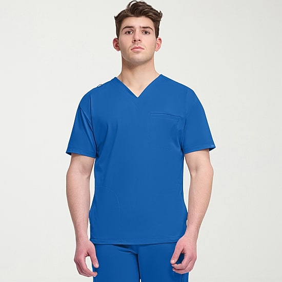Cherokee Mens Big and Tall V Neck Short Sleeve Scrub Top