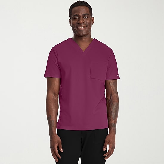 Cherokee Ck Achieve Mens Big and Tall V Neck Short Sleeve Scrub Top