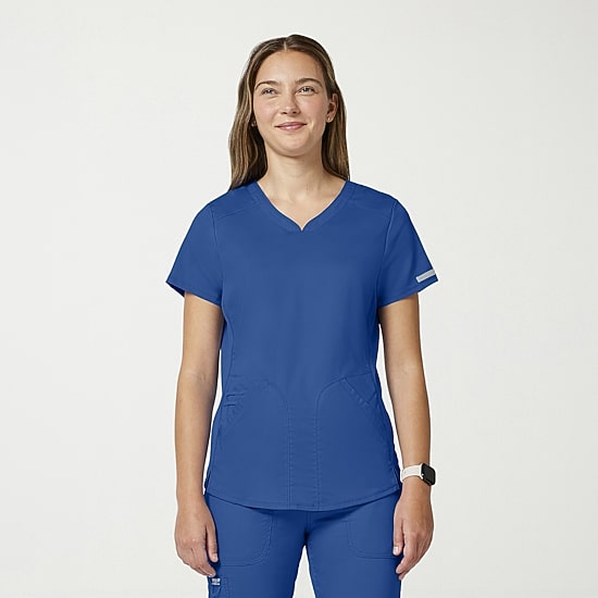 Cherokee Ck Ww Revolution Womens V Neck Short Sleeve Scrub Top