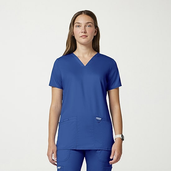 Cherokee Ck Ww Revolution Womens V Neck Short Sleeve Scrub Top