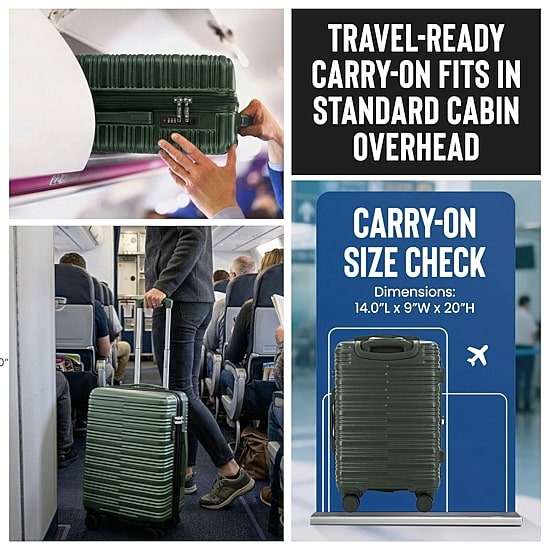 IZOD Romeo 20 Inch Hardside Lightweight Carry-On Spinner Luggage