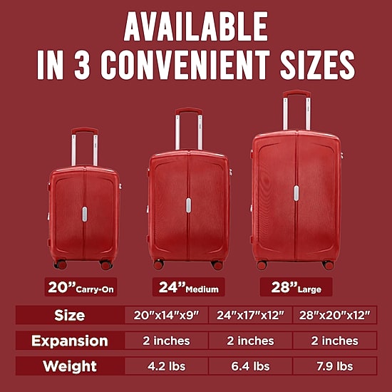 IZOD Mateo 3-pc. Hardside Expandable Lightweight Luggage Set