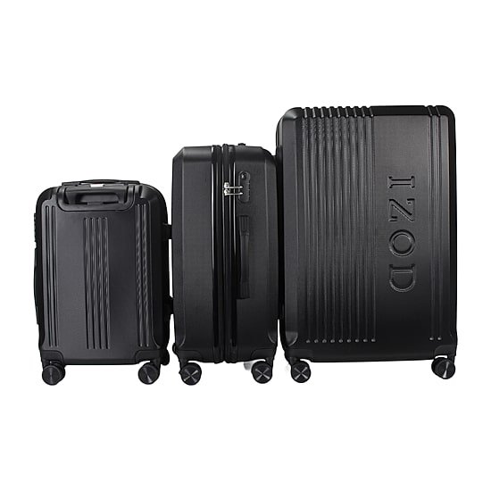 IZOD Zane 3-pc. Hardside Expandable Luggage Set, Color: Black