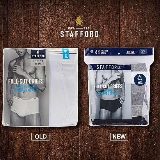 Stafford Cotton Low Rise Mens 6 Pack Briefs 325616