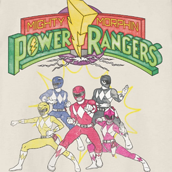 Power Rangers Mens Crew Neck Short Sleeve Regular Fit Graphic T-Shirt