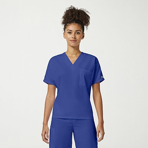 Cherokee Ck Ww Originals Unisex Adult V Neck Short Sleeve Scrub Top, Medium, Blue