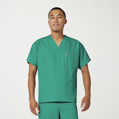 Cherokee Ck Ww Originals Unisex Adult V Neck Short Sleeve Scrub Top, Xx-small, Green