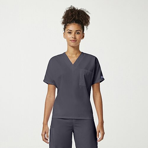 Cherokee Ck Ww Originals Unisex Adult V Neck Short Sleeve Scrub Top, Xx-small, Gray