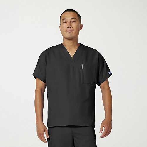 Cherokee Ck Ww Originals Unisex Adult V Neck Short Sleeve Scrub Top, Xx-small, Black