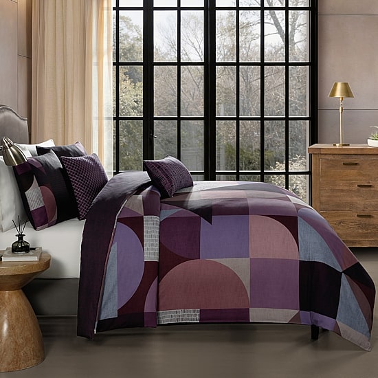 Bebejan Orchid Matrix 5-pc. Reversible Comforter Set
