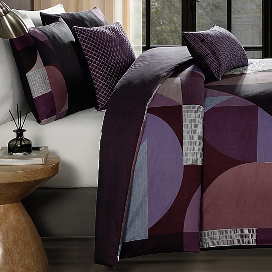 Bebejan Orchid Matrix 5-pc. Reversible Comforter Set