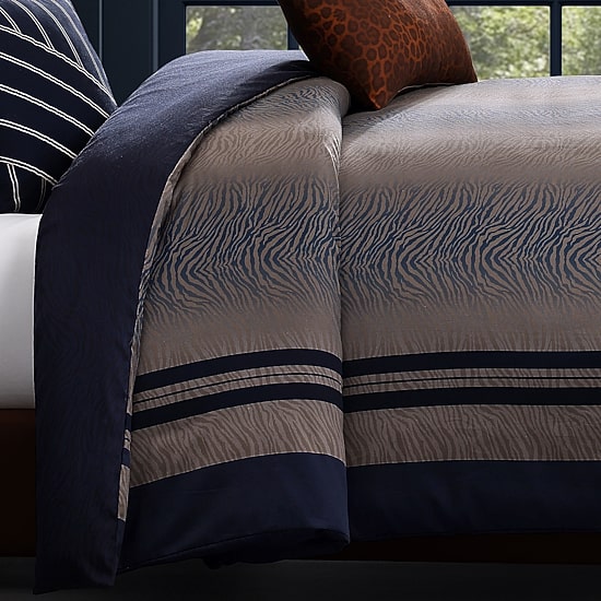 Bebejan Blue Animal Prints 5-pc. Reversible Comforter Set