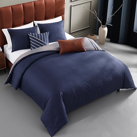 Bebejan Blue Animal Prints 5-pc. Reversible Comforter Set