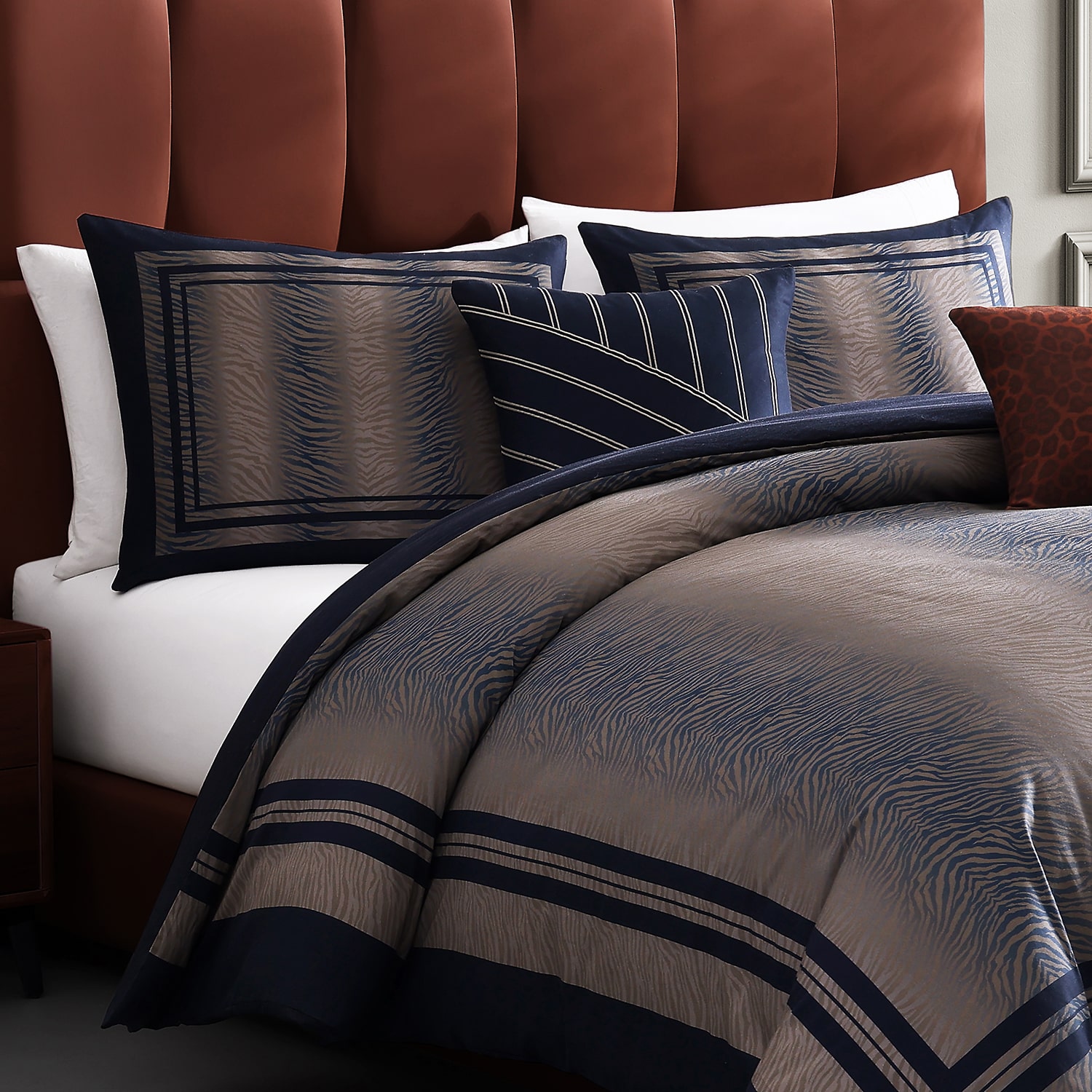 Bebejan Blue Animal Prints 5-pc. Reversible Comforter Set