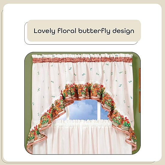 Rod Pocket Kitchen Curtains & Drapes Window Set