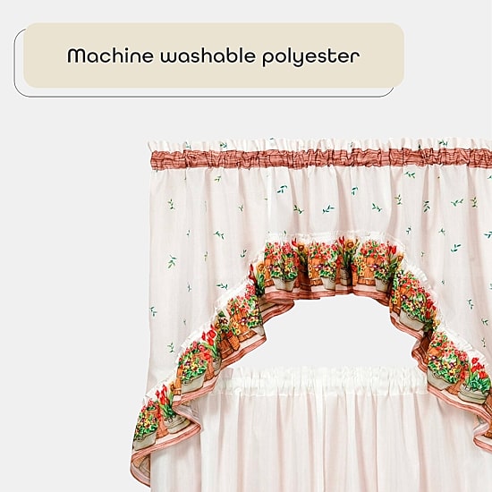 Rod Pocket Kitchen Curtains & Drapes Window Set